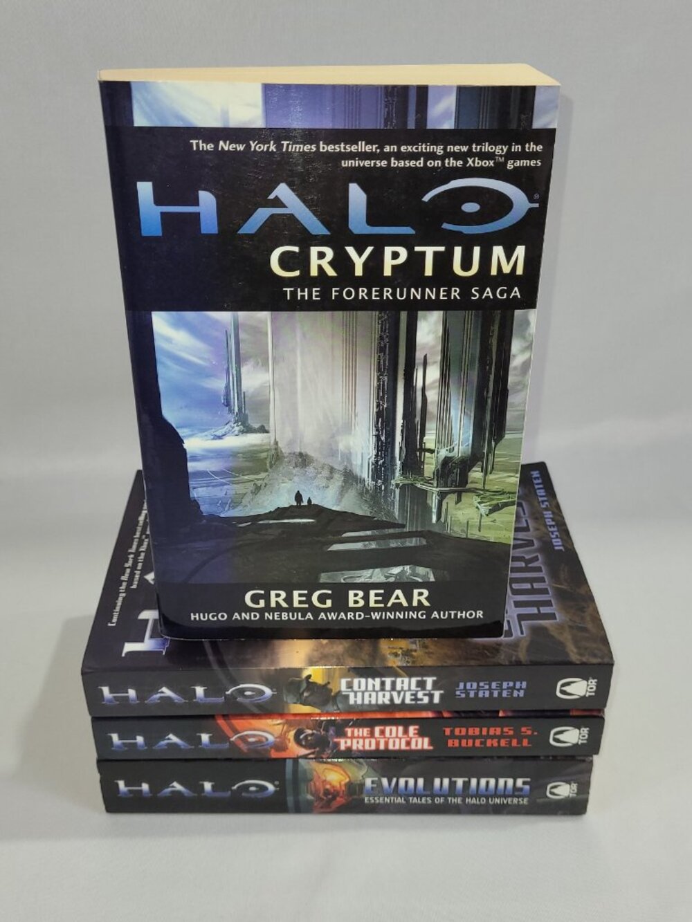 Halo Video Game Oversize 4 Paperback Softcover Book Lot Novel